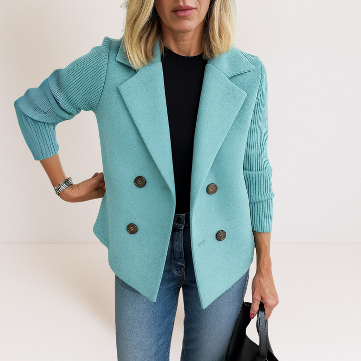 Martine™ | Elegant Jacket with Knitted Sleeves