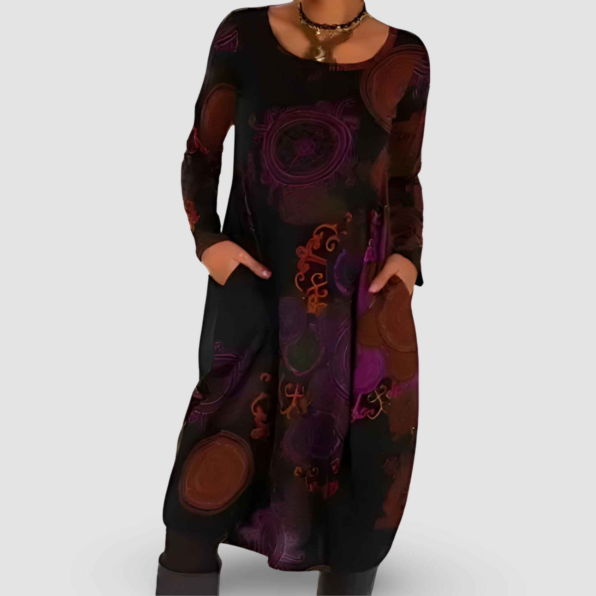 Karine™ – Winter Dress with Bohemian Elegance