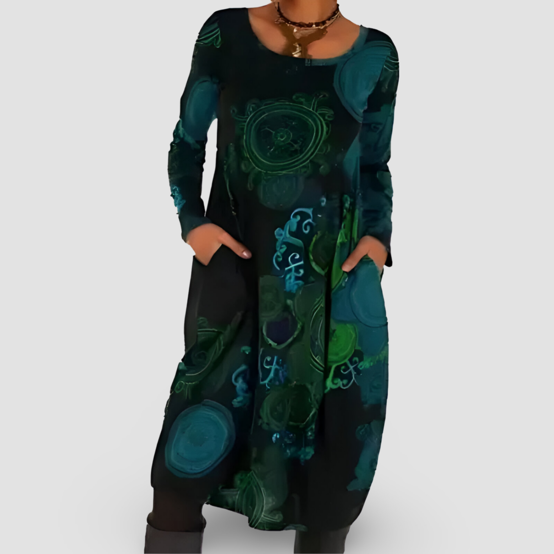 Karine™ – Winter Dress with Bohemian Elegance